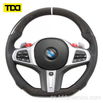 Volante de dirección de fibra de carbono para la serie BMW G